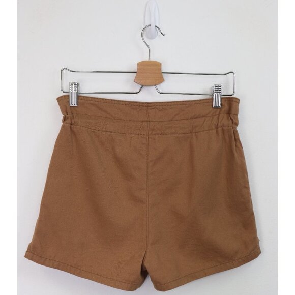 BDG Urban Outfitters UO Terra Bungee Paperbag Short High Rise Button Fly Brown - Picture 6 of 7